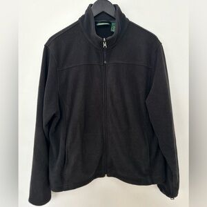 L.L. Bean Black Full-Zip Fleece Jacket | Women’s XL